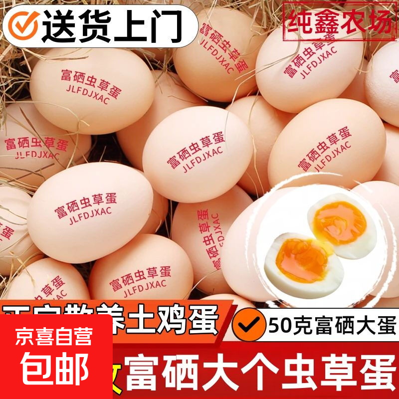 【正宗富硒虫草蛋】上门配送大个新鲜土鸡蛋营养蛋散养谷物无抗素 【30枚富硒大个装】正宗虫草蛋散养+升级珍珠棉 【送货上门】农家散养大个富硒土鸡蛋