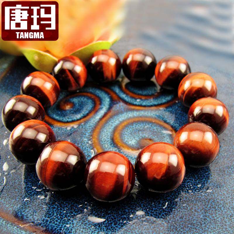 哈妮宝贝honeybaby18mm红虎眼石手链男木变石手串男士款