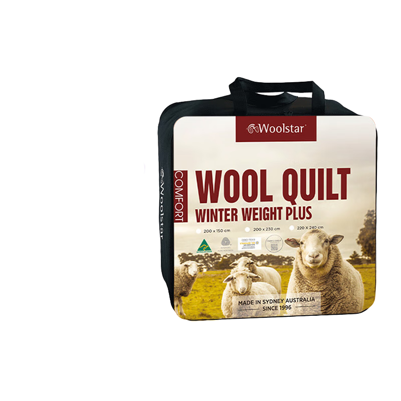 WOOLSTAR澳洲羊毛冬被加厚被芯双人被子保暖冬被700GSM  200*230cm