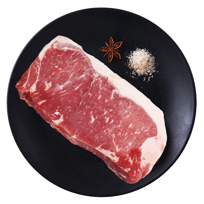 京东超市 海外直采阿根廷原切谷饲120天西冷牛排 600g（3片装）健身减脂