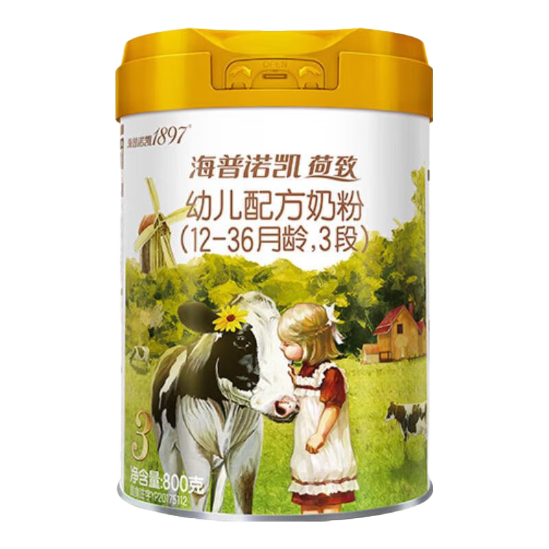 海普諾凱1897荷致3段860g荷蘭優(yōu)質(zhì)奶源幼兒配方奶粉進(jìn)口HMO乳鐵蛋白奶粉 3段 860g 1罐