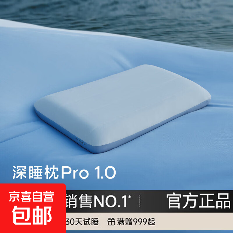 深睡枕PRO亚境朵生枕头酒店同款护颈椎助睡眠记忆棉枕芯成人枕 深睡枕PRO双芯【10cm】 单只