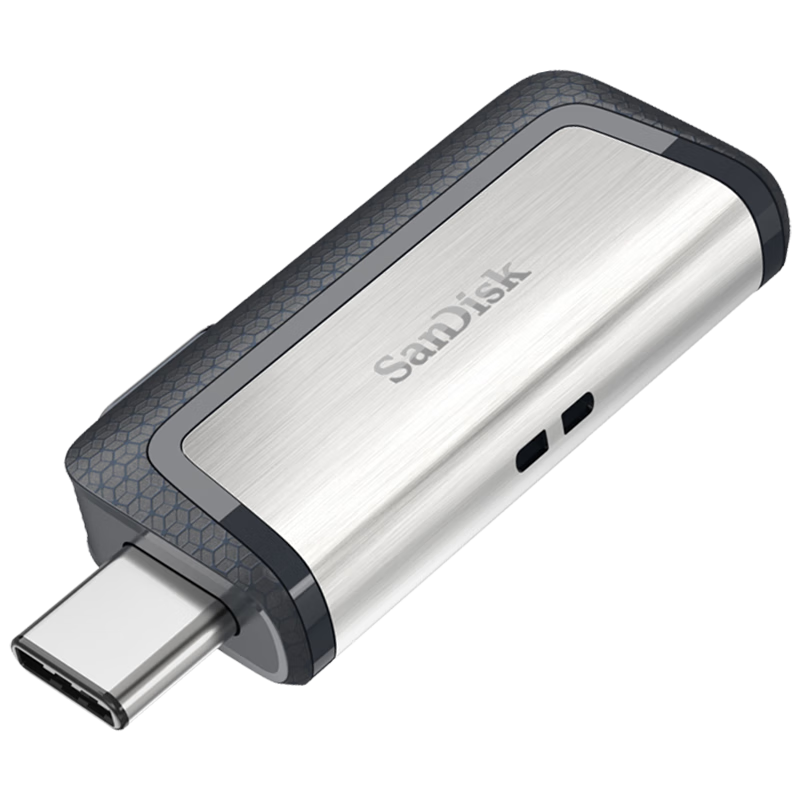 SanDisk 闪迪 至尊高速系列 DDC2 USB 3.1 U盘 银色 256GB Type-C/USB-A双口