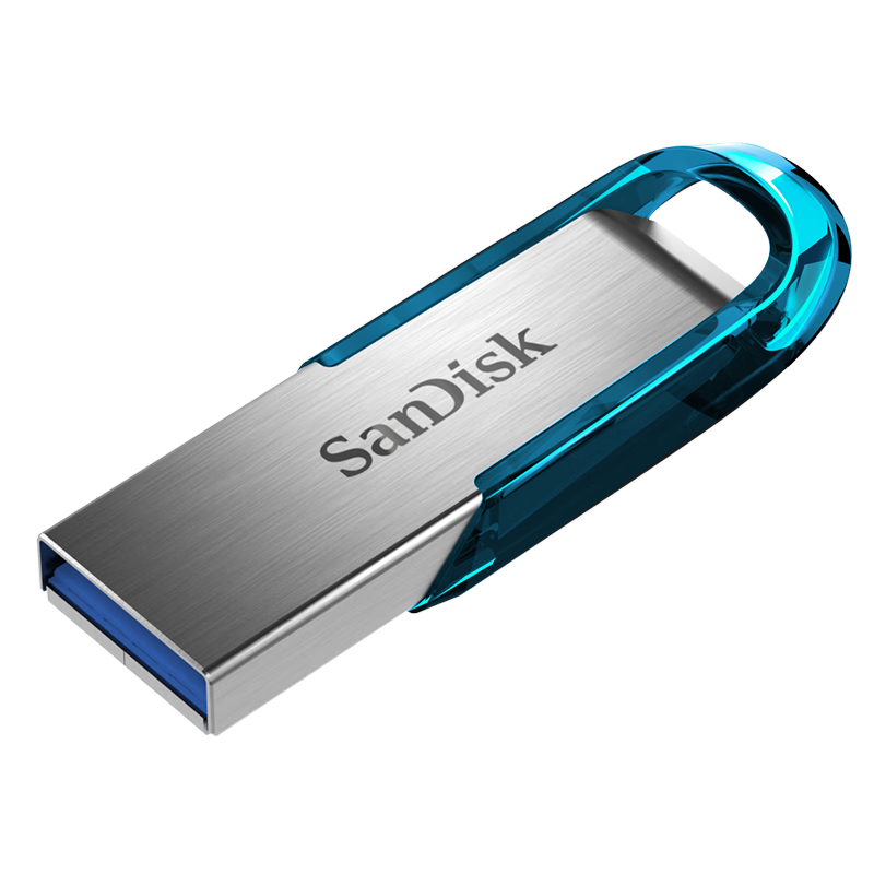 闪迪（SanDisk）128GB U盘 CZ73 时尚蓝色 安全加密 数据恢复 学习电脑办公投标 小巧便携 车载 大容量金属优盘