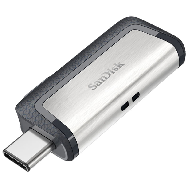 SanDisk 闪迪 至尊高速系列 DDC2 USB 3.1 U盘 银色 64GB Type-C/USB-A双口