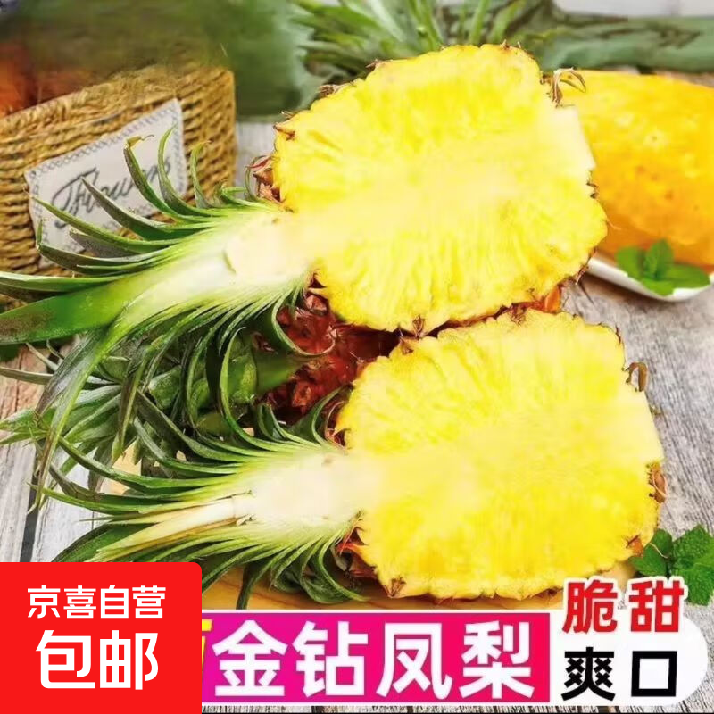 正宗海南金钻凤梨新鲜水果当季树上熟芒果凤梨【催熟食用】 净重4.5斤小果（4-6个）单果0.8-1.3斤
