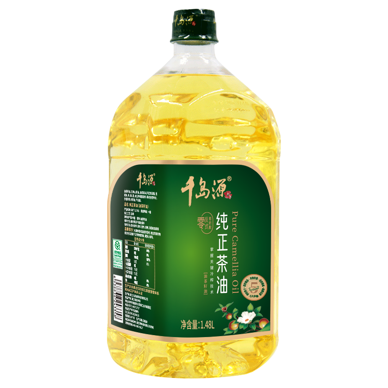 千岛源纯正山茶油1.48L 山茶油茶籽油 低温冷榨一级食用油 0反式脂肪酸