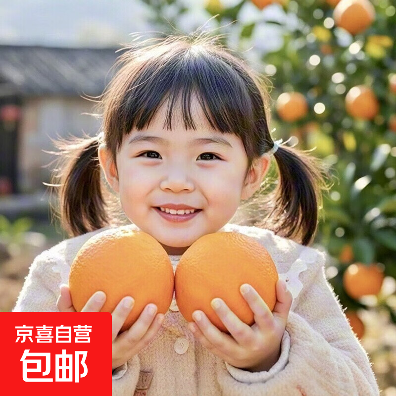 正宗赣南脐橙新鲜橙子当季水果现摘赣州脐橙手剥甜橙多汁产地直发 2粒装小果【尝鲜】
