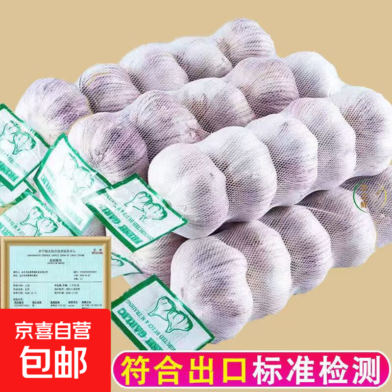 【东东买菜】2025大蒜头网兜紫白皮干蒜批发红皮蒜子特级新鲜特 100g（4.5-5.5cm）