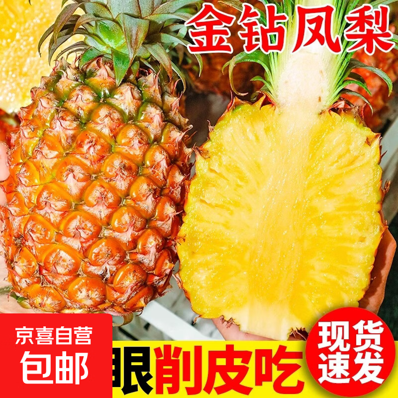 【直播专享】海南正宗金钻凤梨新鲜应季中小果现摘产地直发 小果（单果0.8-1.3斤） 1粒