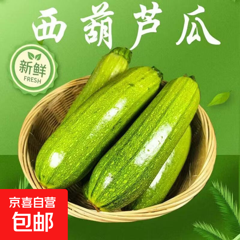 新鲜采摘西葫芦山东寿光精品生鲜清甜脆嫩皮薄肉厚 带箱西葫芦5斤 4.8斤
