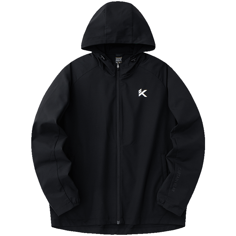 安踏(anta)防泼水梭织kt连帽外套男春季新款户外休闲跑步运动风衣夹克