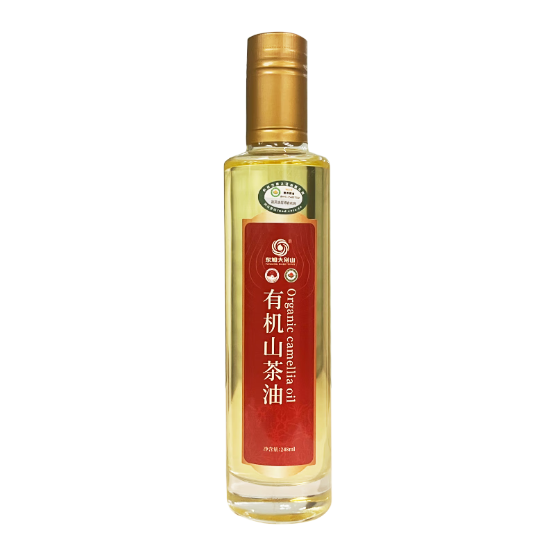 東旭大別山一級(jí)壓榨純山茶油食用油有機(jī)月子油山茶籽油248ml*2禮盒裝