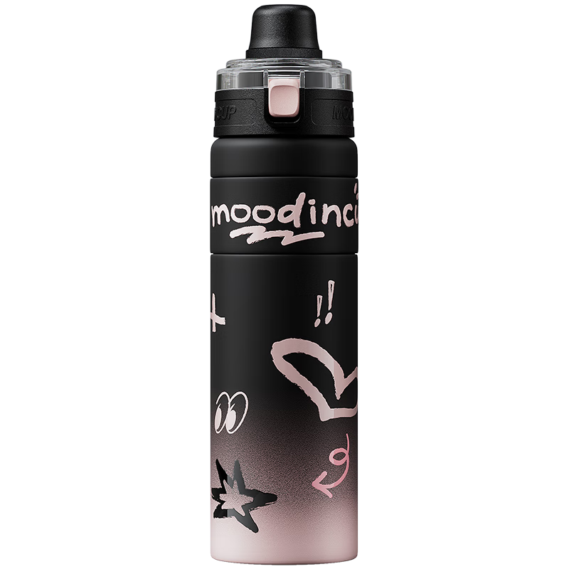 物生物保溫杯大容量316不銹鋼高顏值運(yùn)動(dòng)水杯戶外便攜禮物女男 粉黛星夜黑 960ml 【杯套款】