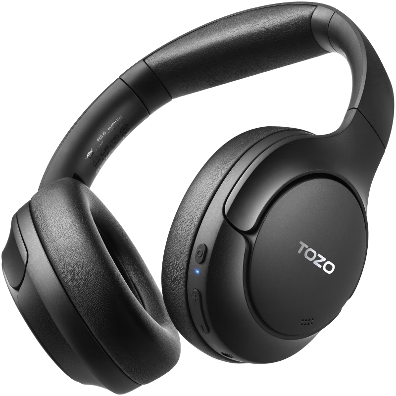 TOZO HT2头戴式主动降噪无线蓝牙耳机游戏电脑耳麦有线超长续航 金标认证 蓝牙5.4