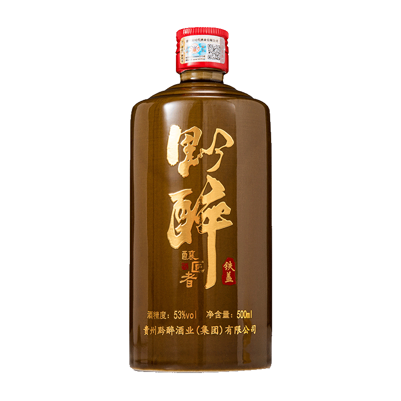 酿匠者贵州53度酱香型白酒茅台镇纯粮食酒整箱铁盖坤沙酒500ml6瓶装送礼 53%vol 500mL 1瓶 酿匠者黔醉陈酿