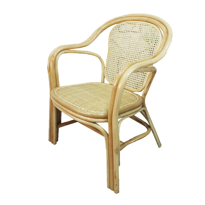 江南藝苑天然印尼進(jìn)口植物藤編織休閑藤椅子舒適藤椅扶手椅組合手工編織椅 2通花椅+1羅菲臺(tái)【原色】