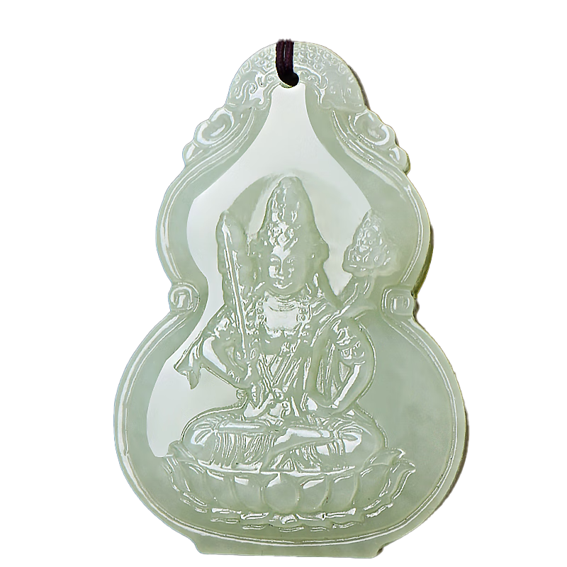 可玉可求新年礼物和田玉本命佛玉石吊坠 寓意幸福相伴 平安吉祥 生肖牛虎/虚空藏本命佛 M3650小版尺寸约39*25*8毫米