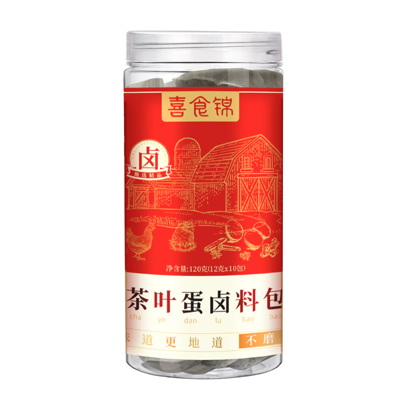 喜食锦茶叶蛋卤料包12g*10包/罐 家庭煮茶叶蛋卤鸡蛋卤鹌鹑蛋卤蛋调料包