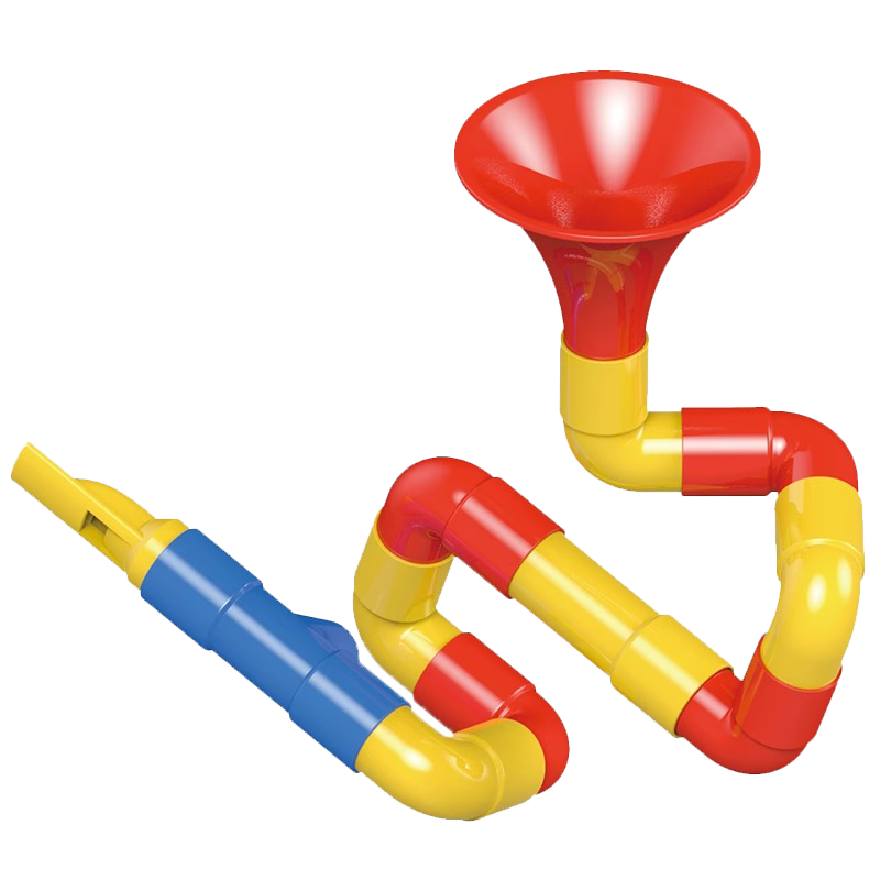 童年無限兒童管道積木玩具水管喇叭口哨男女孩3-6歲5幼兒寶寶拼插拼裝益智 108 pcs喇叭管道積木