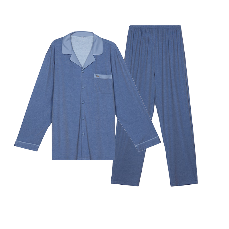 都市丽人睡衣女套装长袖抗皱耐磨薄款内衣春季情侣家居服2H40A4