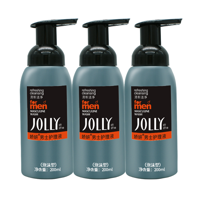 嬌妍男士私處泡沫護理液抑菌去異味清潔下體清洗液清爽舒適私處洗護液 男士泡沫護理液200mlx3瓶