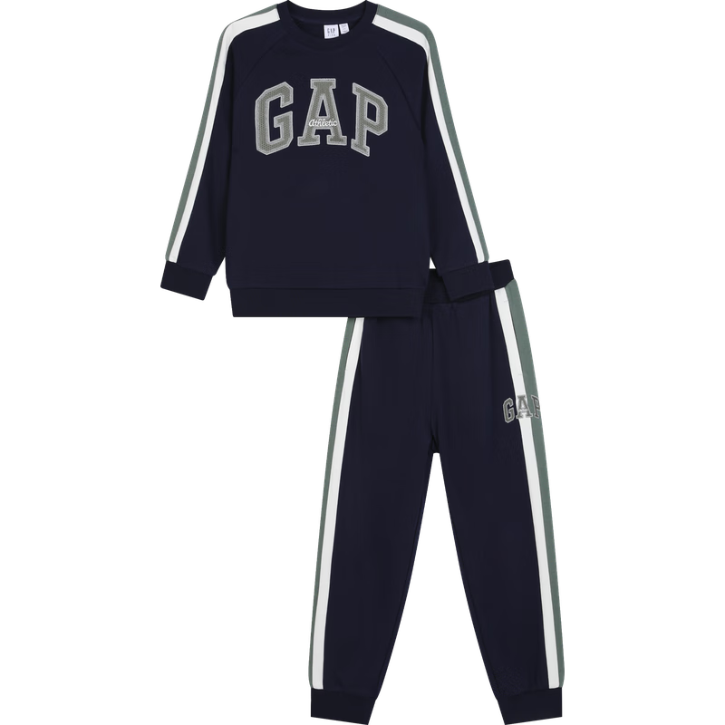 Gap��Ůͯ����2024�¿�LOGOײɫ�����˶������׶�ͯװ��װ890294 ������ 160cm(XL)���޳���