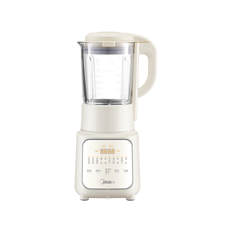 美的（Midea）破壁机无罩安睡1.75L家用大容量豆浆机静轻低音降噪多功能全自动免煮五谷杂粮榨汁机 国家补贴 【陶瓷不沾一冲即净】MJ-PB10S36