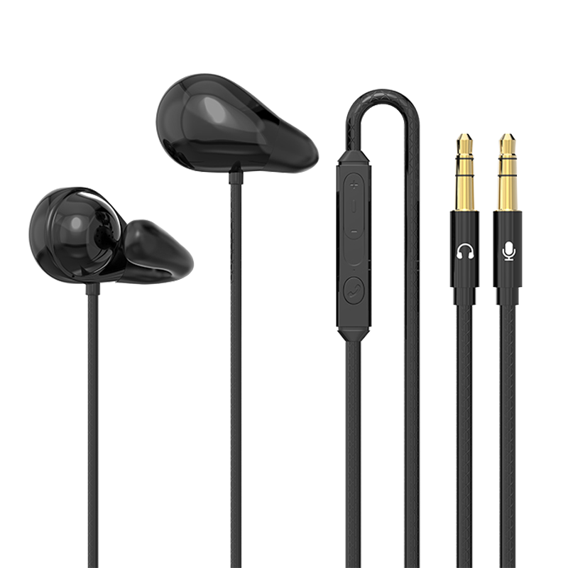 DIVO电脑耳机不入耳有线耳机耳夹式骨感传导运动高端2米双插头加长线3.5mm圆插2024款通用于华为安卓
