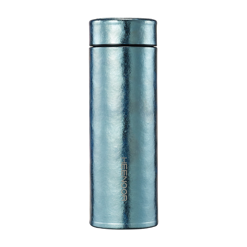 希諾（HEENOOR）保溫杯鈦杯高檔商務(wù)車載水杯男過濾泡茶杯子XN-T312冰川藍 450mL