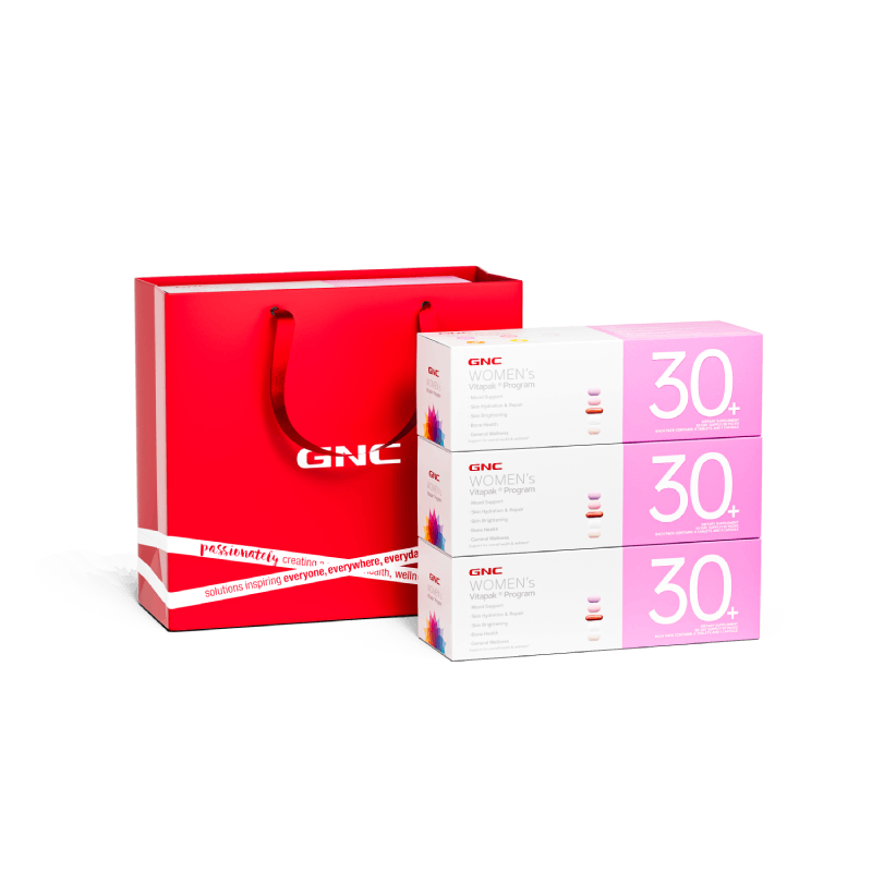 GNC健安喜 女性Vitapak时光包多种维生素每日营养包30包复合维生素 女30+ 周期装3盒(90天量)