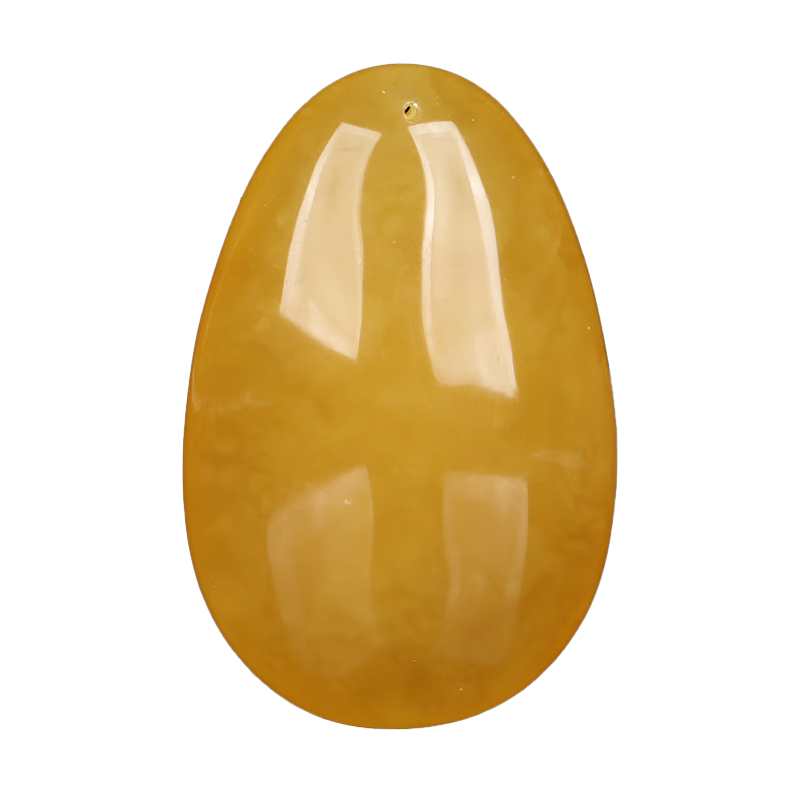 歐采妮（OUCERNY）蜜蠟吊墜雞油紅黃琥珀白花蜜水滴項鏈毛衣鏈收藏級孤品俄料送禮物 J8682妖孽級別 18.72克 51*31*20