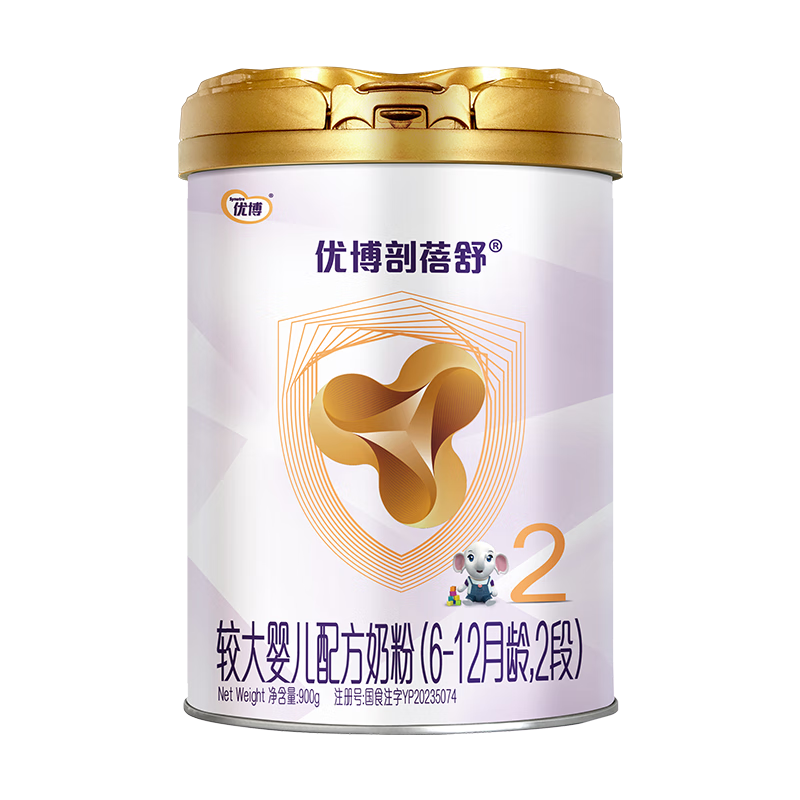 优博剖蓓舒圣元 法版较大婴儿配方奶粉 6-12月龄 2段 900g听