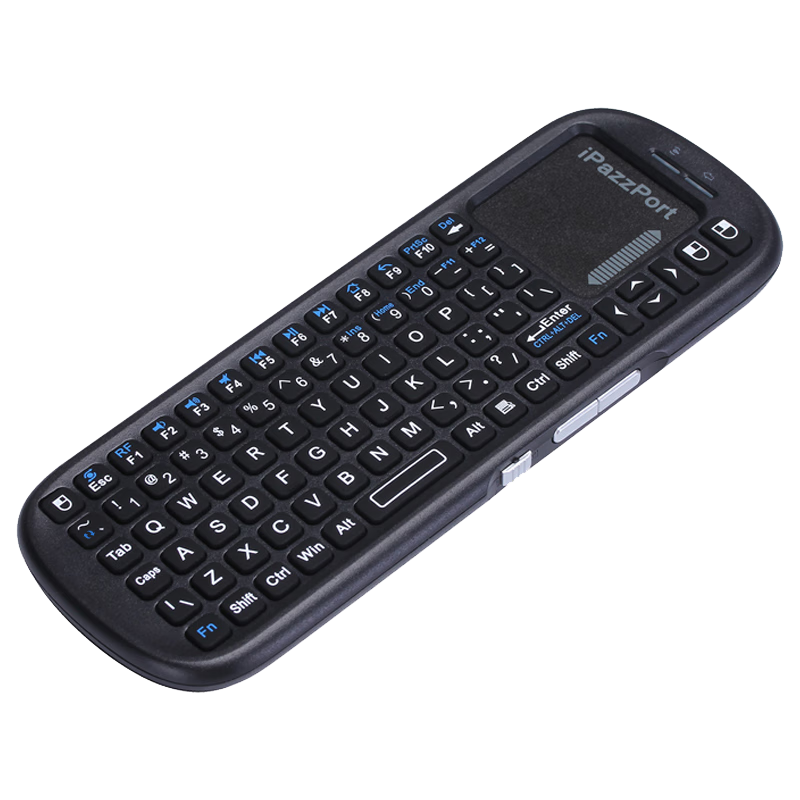 艾拍宝（iPazzPort） 迷你无线蓝牙键盘鼠标套装触摸板一体便携式空中鼠标飞鼠小型手机平板树莓派遥控器手持式操作 19SM双模版(即是无线版也是蓝牙版)