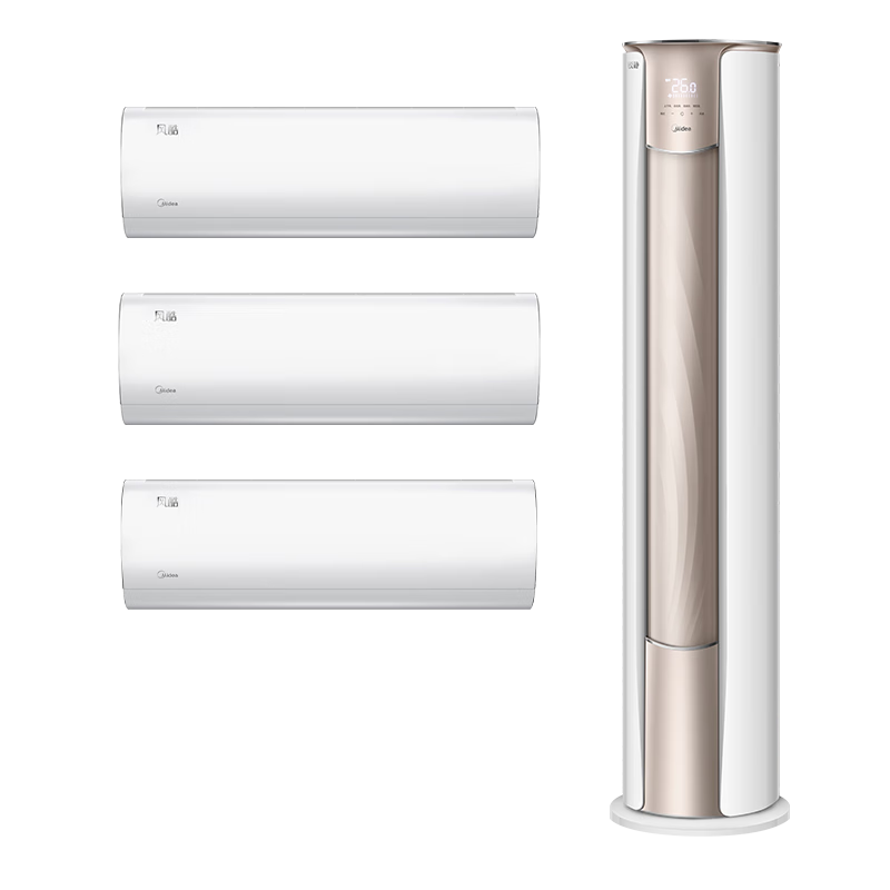 ���ڲ��������ģ�Midea���յ���װ ����һ�� һ����Ч ���ܵ����Ƶ��ů����һ�׹��� �������� �����������ʽ���+�һ� ��3ƥ+��1ƥ+1.5ƥ(2̨)