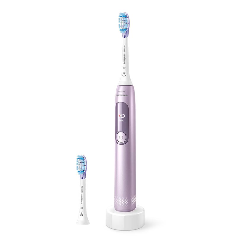 飞利浦（PHILIPS）【肖战同款】电动牙刷钻石7系 5种模式2支护龈刷头 情侣款生日礼物 送女友/男友 樱花粉HX3792/02