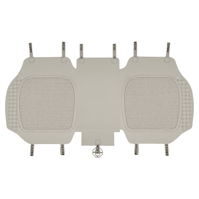 尼羅河汽車坐墊新款棉麻三件套四季坐墊無靠背單片通用款座套透氣座墊 前排單片-摩卡棕