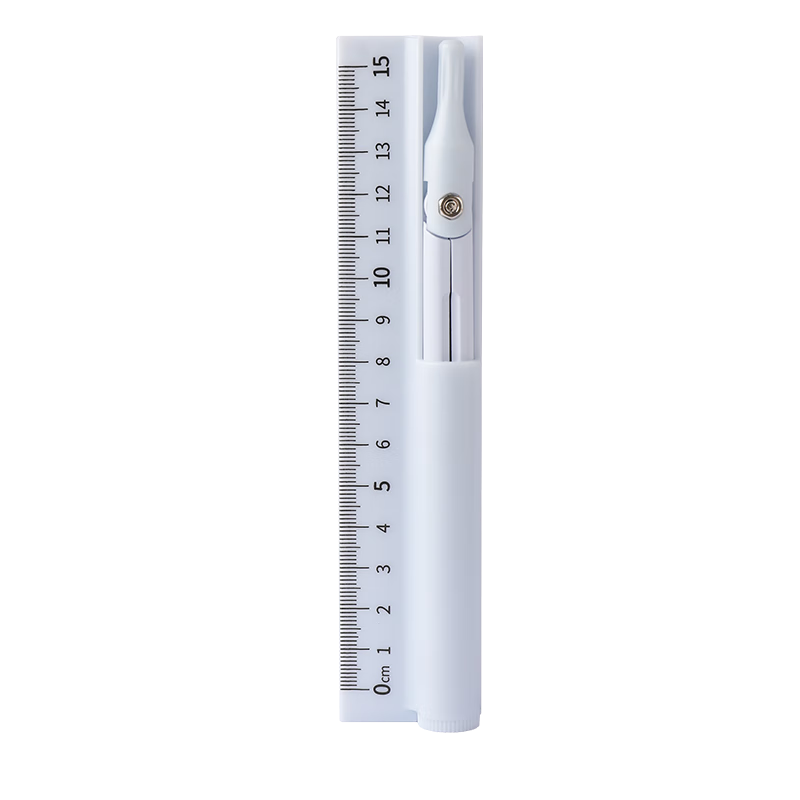 遞樂 簡約多功能直尺圓規(guī)鉛筆三合一初高中生學生考試專用繪圖工具套裝  2348三合一多功能圓規(guī)-藍色