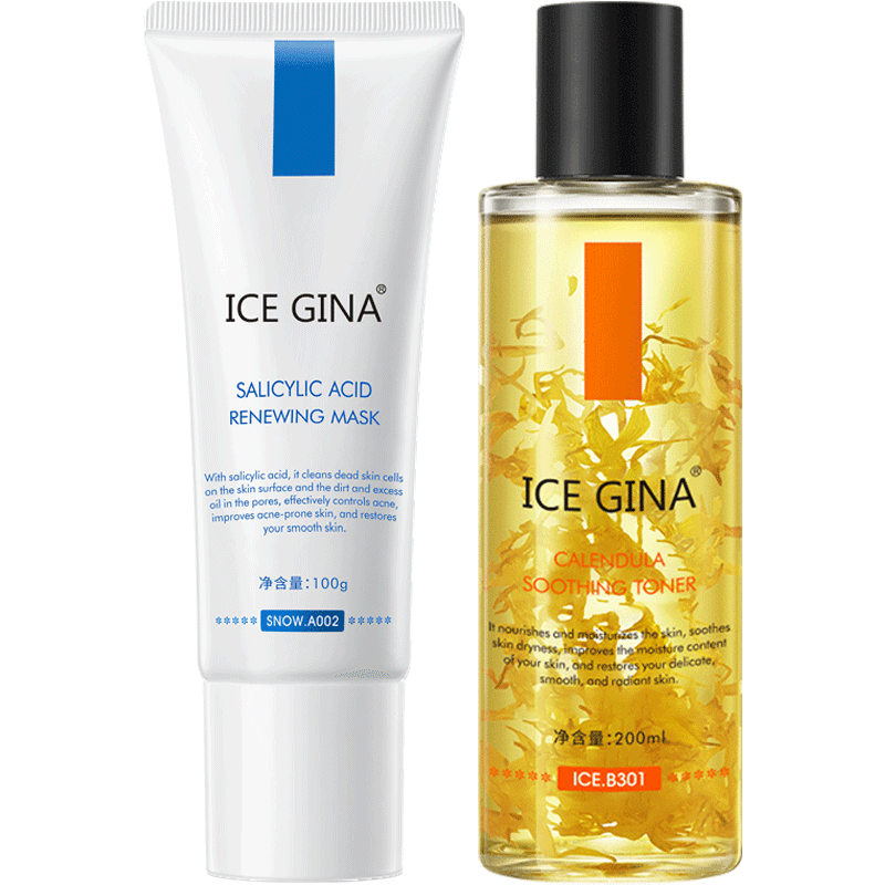 ICE GINA 水杨酸清洁保湿补水护肤套装改善油痘肌细腻肌肤 300ml