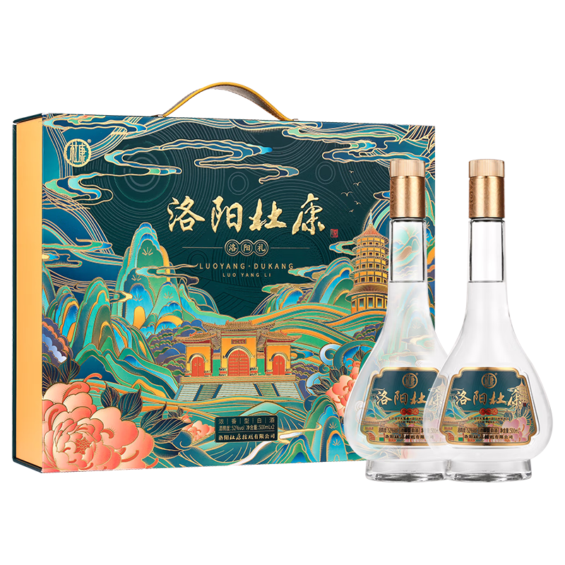 杜康 1号 豫剧脸谱 52%vol 浓香型白酒 500ml*2瓶 礼盒装