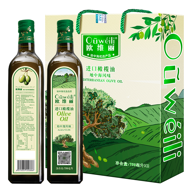 ŷά����Ouweili�����������750ml*2ƿ��� ����������ԭ�ʹ�������� �Ź�����