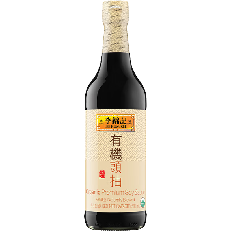 李锦记（LEE KUM KEE）有机头抽500ml 有机认证港版生抽酱油香港豉油0添加防腐剂自然鲜