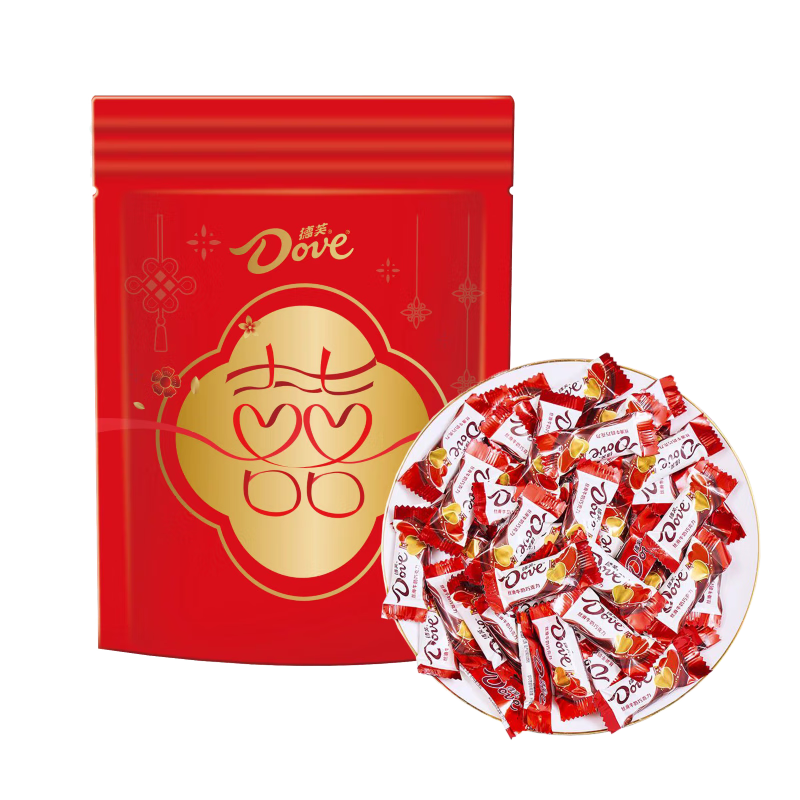 德芙（Dove）丝滑牛奶巧克力4.5g婚庆喜糖1.8kg休闲小零食糖果婚礼