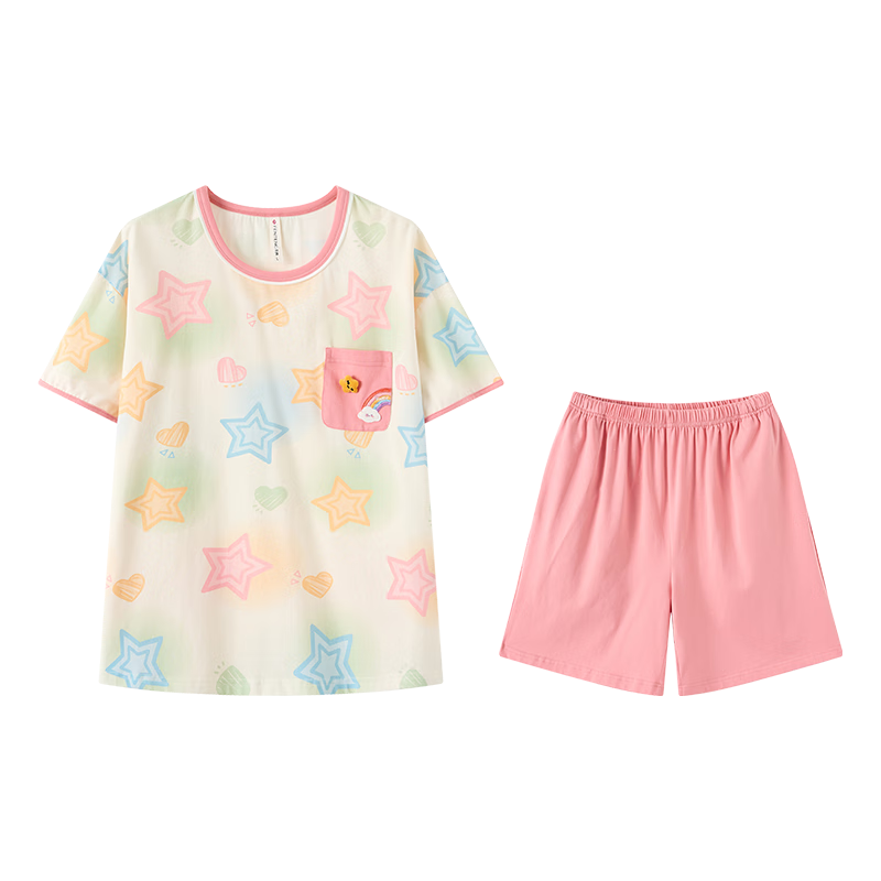 百亿补贴:芬腾睡衣男女纯棉夏季可外穿卡通家居服套装59.9元