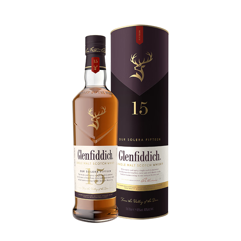 格兰菲迪 15年苏格兰斯佩赛区单一麦芽威士忌洋酒礼盒700ml