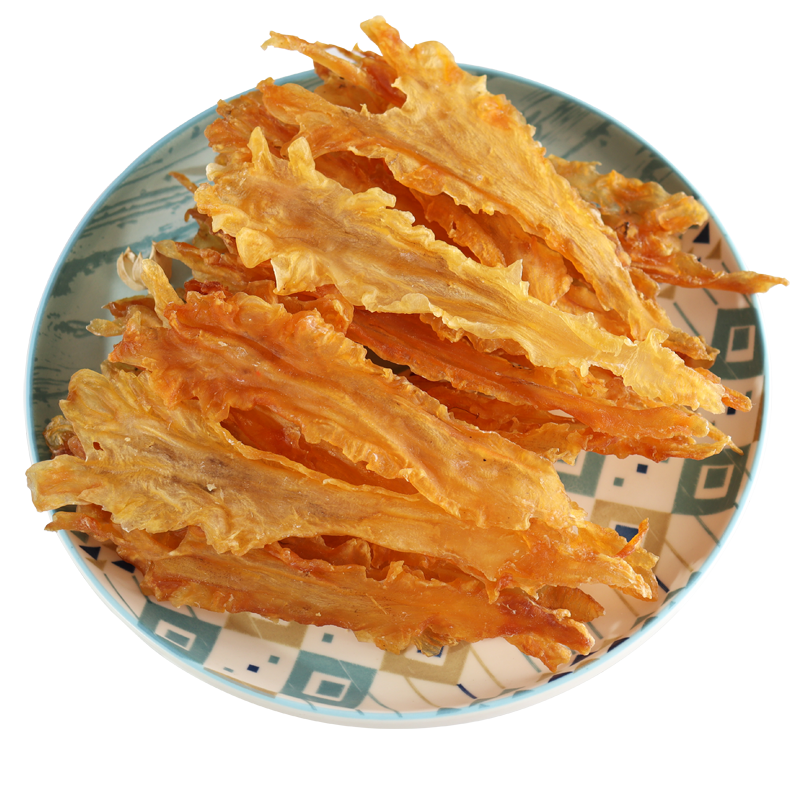 古九珍原色鱈魚(yú)膠 深海雪花膠 魚(yú)肚 魚(yú)鰾干貨新西蘭禮盒 250克裝約55頭