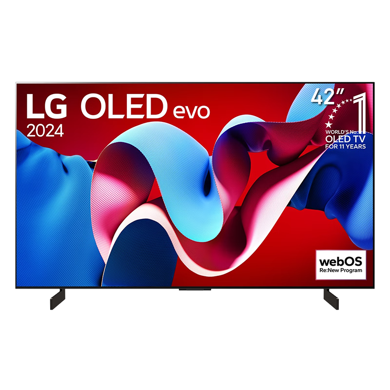 LG42英寸OLED42C4PCA 4K超高清全面屏专业旗舰电竞游戏电视120Hz高刷0.1ms低延迟适配PS5(42C3升级）