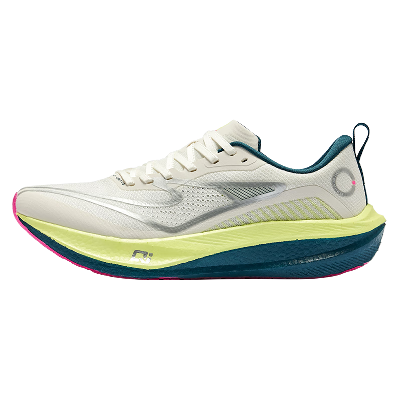 鸿星尔克绝尘3专业马拉松竞速训练跑步鞋减震运动鞋防滑跑鞋体考鞋 微晶白/萌芽绿（男） 青云直上 39