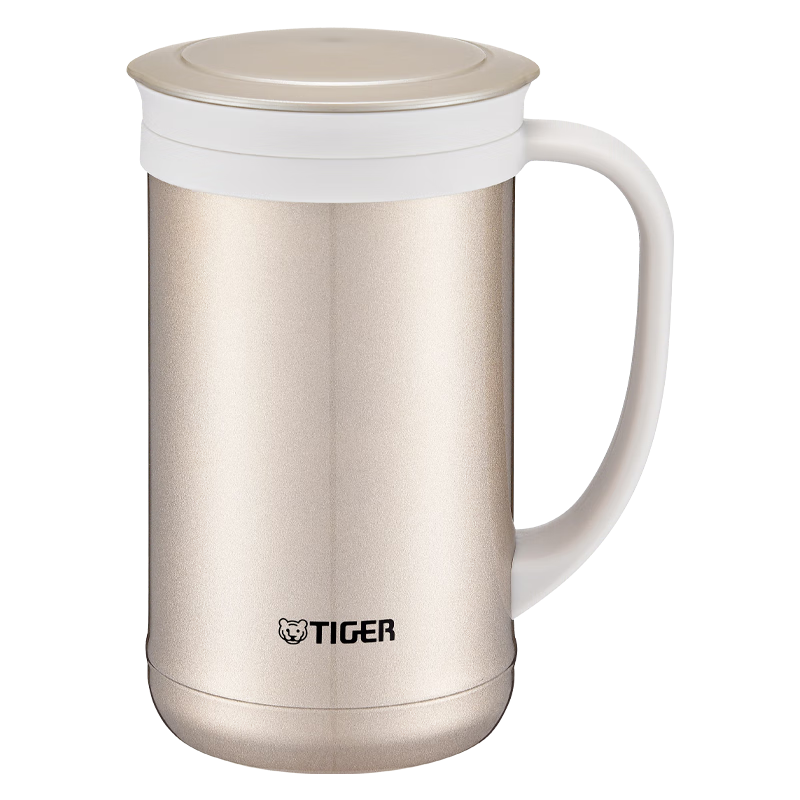 虎牌（TIGER）不锈钢茶滤网办公保温保冷茶水杯CWM-A050-NN香槟金500ml