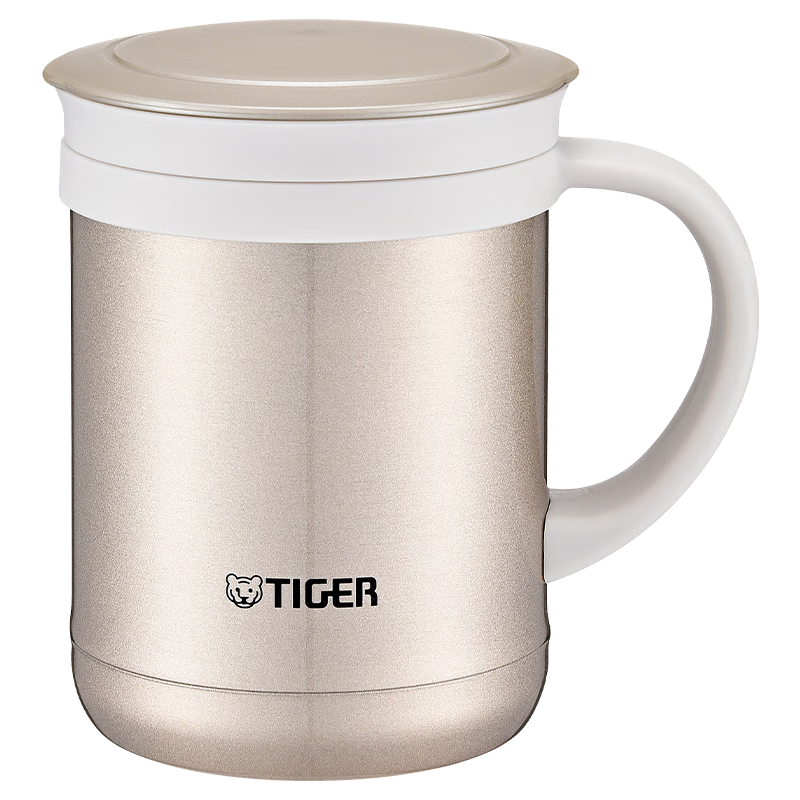 虎牌（TIGER）保温杯茶滤网杯CWM-A035-NN香槟金色350ml